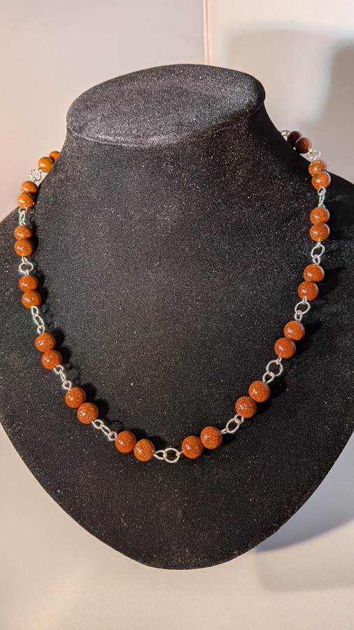 Zilveren hals ketting glitter kraal