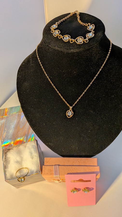Bruid sieraden set diamant wit