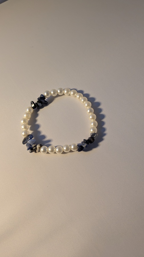 Armband natuursteen blauw