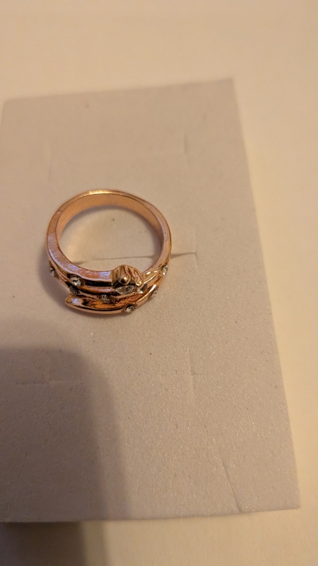 ring met vis siersteentjes