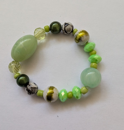 Licht groene elastische armband