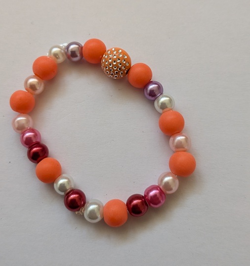 Oranje elastische armband