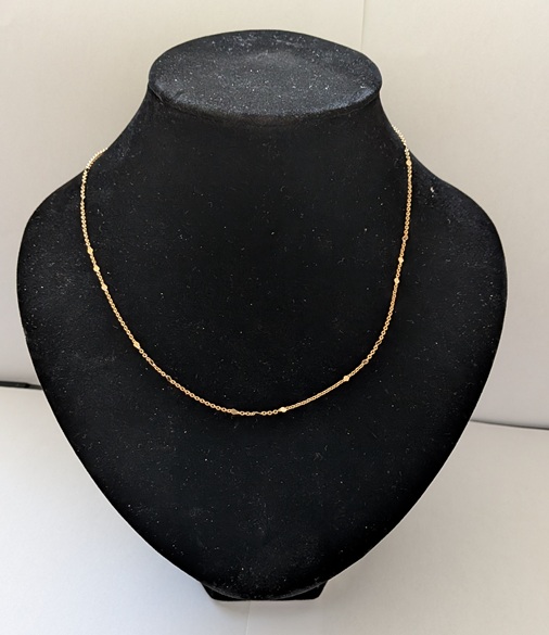 24 k vergulde gouden ketting 1,5 mm