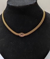 Gouden ketting magisch oog 24k verguld