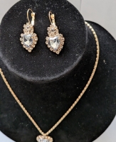 Bruidssierraad set met zirconia siersteen