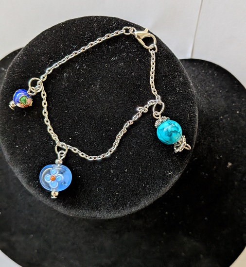 Armband blauwe bedel Armband blauwe bedel