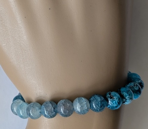 blauwe rek armband