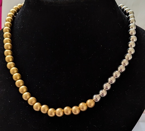 ketting kraal goud zilver