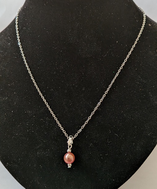 ketting bedel oud roze