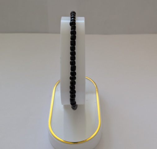 Zwarte armband rockanje kraal