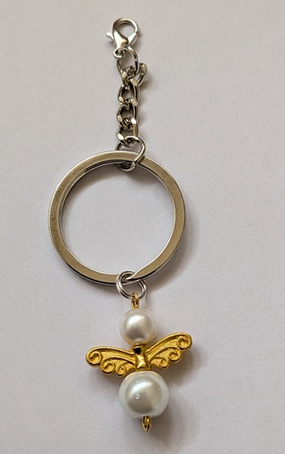 Sleutelhanger kleine gouden beschermengel