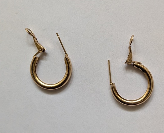Ronde 24 k vergulde hang oorbellen Ronde 24 k vergulde hang oorbellen