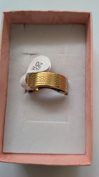 Vergulde ring 2 lijnen Vergulde ring 2 lijnen