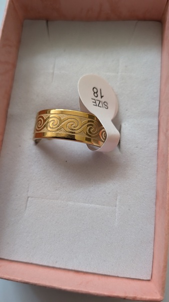 14k vergulde ring golven