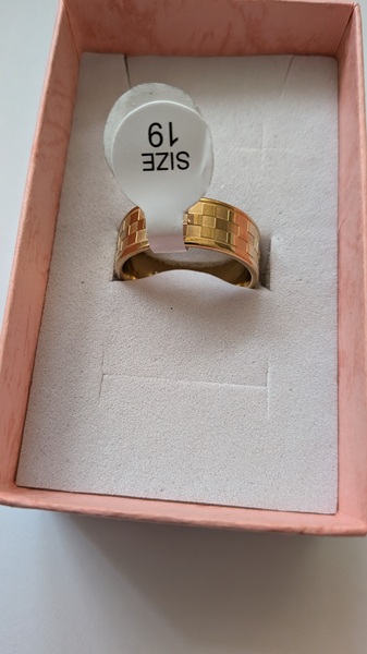 14K vergulde ring kruis