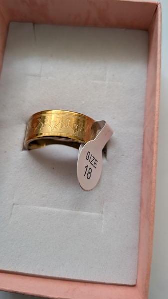 Vergulde ring mens motief